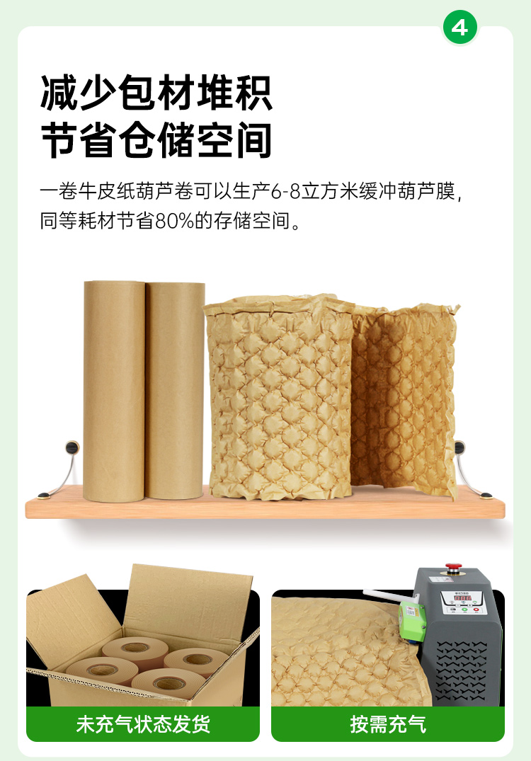 生物降解膜 牛皮紙緩沖葫蘆膜
